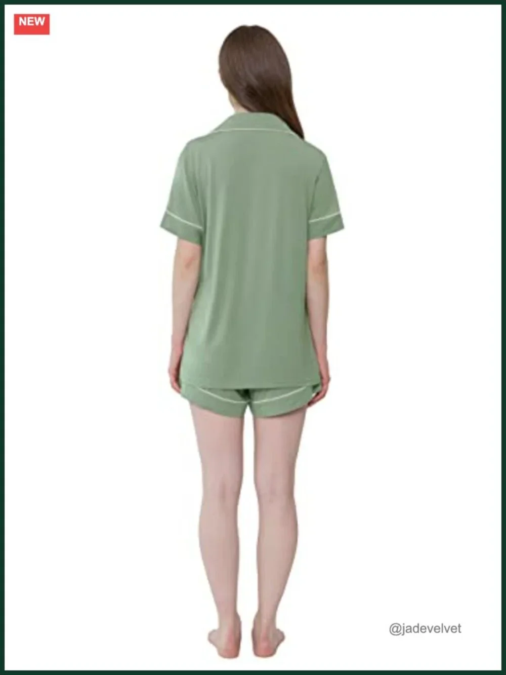 Bamboo Viscose Super Soft Cooling Pajama Shorts Set Button Down S-XXL